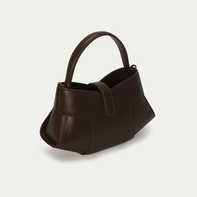 Modern Espresso Crossbody Purse Small Vegan Leather Bag Phone Lipstick Storage Women Handbag