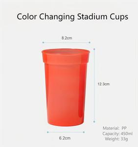 Bicchieri da Stadio Personalizzati <span class=keywords><strong>con</strong></span> Cambio Colore Magico, Riutilizzabili, <span class=keywords><strong>con</strong></span> Logo Stampato, in Plastica Rigida - Product Image 2