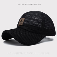 Casquette de soleil brodée pour homme, séchage rapide, style camionneur, 6 panneaux, réglable, 100 % polyester, pour la randonnée et la pêche, été