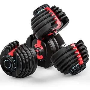 Free Weight Barbell 5lb-52.5lb Gym Dumbbell Set Training Equipment Exercise Strength Core Quick Adjustable Dumbbell