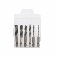ANDUUK Jeu de forets hélicoïdaux à trois pointes en acier rapide avec queue hexagonale de 1/4 pouce pour le travail du bois