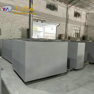 Nuevos Maceteros Cuadrados de Hormigón para Exteriores, Color Gris Claro, GRC UHPC, para Uso en Hogares y Aeropuertos - Product Image 2