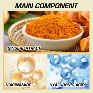 Sérum Visage Coréen de Beauté Niacinamide Hyaluronique Vitamine <span class=keywords><strong>C</strong></span> Curcuma, Sans Sulfate, Éclaircissant, Anti-Imperfections, Vitamine B5 pour Corps et Nez - Product Image 3