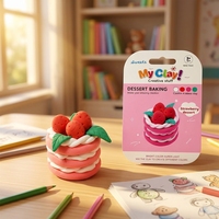 Kit de pâte à modeler éducatif en argile moussante ultra-légère, non toxique et séchant à l'air, très populaire