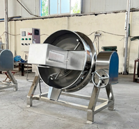 Chaudière de cuisson industrielle à double enveloppe en acier inoxydable 200L, prix usine