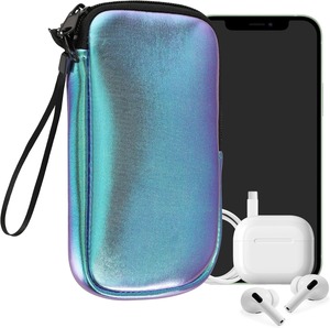 Custom Shinning Mini Silver Neoprene Metallic <strong>Phone</strong> Pouch Small Women's <strong>Wristlet</strong> with Mini Digital Sleeve Mobile <strong>Phone</strong> <strong>Case</strong> - Product Image 1
