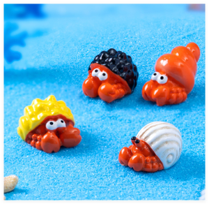 2026 Trend ing Kids Miniatur Cartoon Harz Krabben Figuren Meer Sand Ozean Tier Strand Landschaft See stück Ornamente Diy Terrarium - Product Image 4