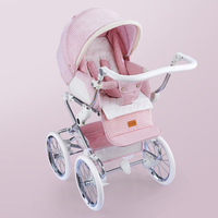 Poussette Bébé Européenne Royale Haut de Gamme, Poussette Double Sens, Peut Être Utilisée Assise ou Allongée, Grandes Roues
