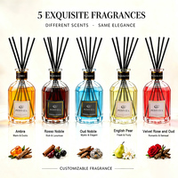 Diffuseur d'arômes de grande taille 250 ml, parfum d'ambiance pour la maison, collection hôtelière, parfum longue durée, diffuseur de parfum avec 6 bâtonnets
