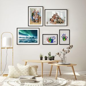 Cadre photo moderne simple et transfrontalier pour <span class=keywords><strong>Amazon</strong></span> DIY cadeau commémoratif maison de famille A5/A4/bébé main et <span class=keywords><strong>empreinte</strong></span> ensemble de cadres photo à quatre fentes - Product Image 4