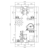 Maison pliable en conteneur extensible à double aile de 40 pieds, conforme aux normes australiennes, préfabriquée, avec toit plat de 2,4 m, 3 à 4 chambres
