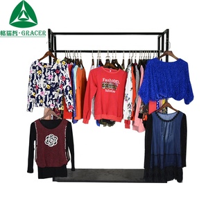 Ropa usada invierno camisetas de manga larga venta al por mayor barata Corea camiseta Casual para mujeres adultos bebé ropa de invierno Indonesia - Product Image 3