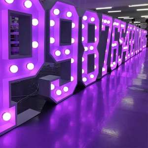 <span class=keywords><strong>Letras</strong></span> <span class=keywords><strong>gigantes</strong></span> de bricolaje, <span class=keywords><strong>letras</strong></span> grandes de marquesina iluminadas, RGB bombilla de luz, letrero de letra de marquesina - Product Image 1