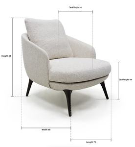 เก้าอี้โซฟาเดี่ยวทันสมัย สไตล์เน็ตไอดอล เก้าอี้นั่งเล่นพักผ่อนในห้องนั่งเล่นหรือห้องนอน เก้าอี้พักผ่อนแบบเรียบง่าย - Product Image 6