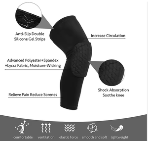 Genouillère de compression articulée élastique personnalisée de bonne qualité pour le sport, la remise en forme et la protection des articulations - Product Image 6