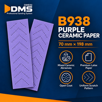 Bandes de papier abrasif en céramique violettes DMS B938 70 mm x 198 mm pour ponçage manuel automobile