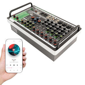 Mini console de mixage USB à 8 canaux, 99 <span class=keywords><strong>Dsp</strong></span>, contrôleur DJ, masques, mixeur karaoké, amplificateur, système audio - Product Image 1