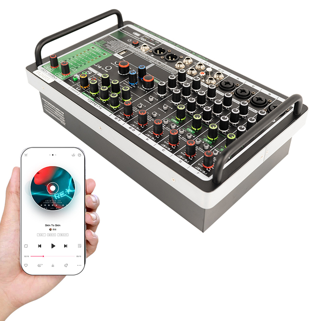 USB 8 Channel 99 Dsp Mini Sound Mixer Console Dj Controller Masks Mixers Machine Karaoke Mixer Amplifier Sound Audio System