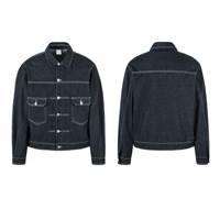 Fabricant de vestes en jean sur mesure avec boutons et tissu en coton vintage Vestes en jean pour hommes