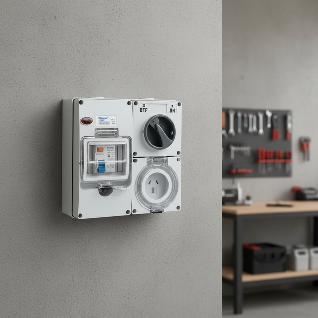 AS/NZS3112 SAA Approved Industrial 250V 15A 3 Pin RCD Switch Socket Plug with Socket