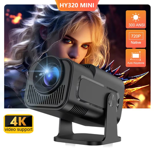 HY320MINI Compact HD Mini <b>Projector</b> -Supports 4K/Local 720P,Ideal for Home/Perfect Christmas/Halloween Gift, for Families,Gamers - Product Image 1