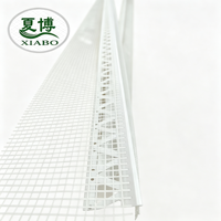 Profilé d'angle en PVC perforé à trous triangulaires avec maille en fibre de verre pour le plâtrage