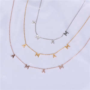 Kişiselleştirilmiş kolye paslanmaz çelik takı zincir özel ad kolye hamile arkadaş Mama kolye kadınlar için takı hediye - Product Image 5