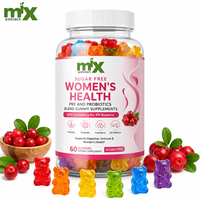 Gummies pré- & probiotiques sans sucre pour femmes, marque privée, avec canneberge pour l'équilibre du pH et la santé digestive