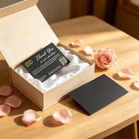 Cartes d'insertion personnalisées avec code QR noir mat pour guide d'impression et remerciement, pour marques de cosmétiques et de soins de la peau