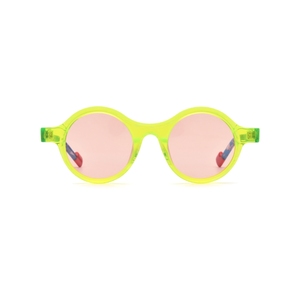Lunettes de soleil rondes à monture complète, monture multicolore, verres miroir, protection UV 100%, unisexe pour enfants - Product Image 3