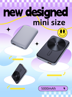 Mini 15W charge rapide 5000mah batterie externe sans fil Portable avec entrée type-c et USB pour iPhone 16 Pro Solution extérieure magnétique