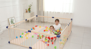 Didáctica hogar niño seguridad interior plegable <span class=keywords><strong>madera</strong></span> bebé valla <span class=keywords><strong>corral</strong></span> bebé corralito para bebé - Product Image 5