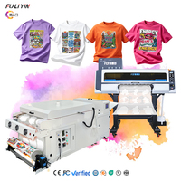 Machine d'impression à jet d'encre 3 têtes 9 couleurs Dtf I3200 24 pouces avec machine à secouer la poudre 60cm Imprimantes à transfert de T-shirt Dtf