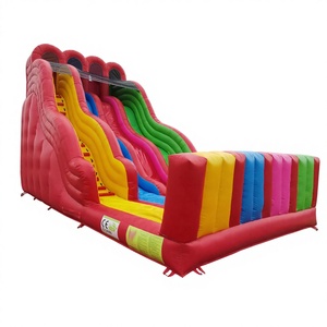 Tobogán inflable gigante para fiestas al aire libre, triple carril, tipo Lindy, para uso comercial en húmedo o seco. - Product Image 1