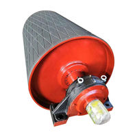 Poulie à tambour motorisée UNILY à rainures diamantées en caoutchouc, puissance 7,5 kW, taille personnalisable pour convoyeur à bande électrique compact