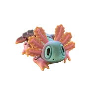 Figurine Salamander Lucu 3D Print Kreatif, Model Hewan dengan Sendi yang Dapat Digerakkan untuk Hiasan