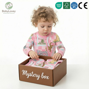 Babylovey Rahat Hızlı Teslimat Yumuşak Bambu Bebek Pembesi Tulumu Kız ve Erkek Bebekler İçin Baskılı Organik Kumaş Stokta - Product Image 1