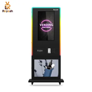Máquina de venda automática inteligente de alta tecnologia com tela sensível ao toque de 32 polegadas, máquina de venda automática de tabaco com leitor de cartão, scanner de identificação
