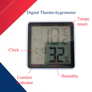 Jam stasiun <span class=keywords><strong>Monitor</strong></span>, LCD USB elektronik Digital <span class=keywords><strong>thermo</strong></span>-higrometer dalam dan luar ruangan OEM ODM - Product Image 2