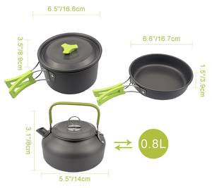 SOLO野生韩版不锈钢野营炊具不粘金厨房野营炊具 - Product Image 3
