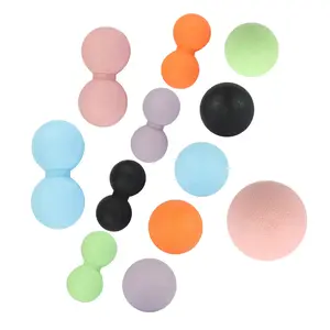 مخصص خيارات ألوان متعددة طبيعي الأنسجة العميقة ليفاسيال مدلك مزدوج الكرة الافراج عن اليوغا الكرة فآسيا