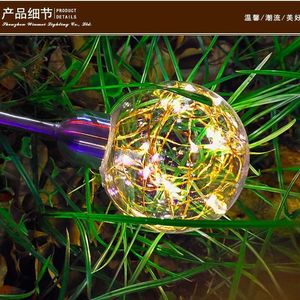 Lampes solaires LED Hongyixuan en fil de cuivre pour jardin, en acier inoxydable, étanches, décoration extérieure - Product Image 2