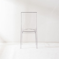 Vente en gros de meubles de maison chaise de salle à manger moderne et ordinaire en plastique résine acrylique transparent