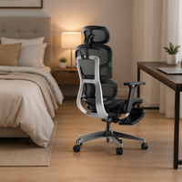 Chaise de bureau exécutive à dossier haut en maille, chaise pivotante ergonomique pour ordinateur, adaptée aux espaces de travail professionnels