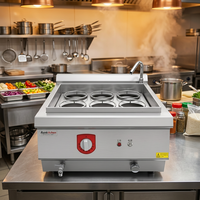 Cuisinière à nouilles électrique professionnelle en acier inoxydable RKMF-T601 à six bacs pour la vente