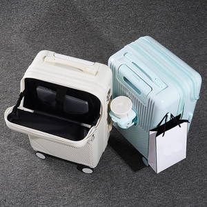 2023 Hot Sale Front Opening Multifunctional Suitcase Female Sturdy Durable Small Boarding Light <strong>Pull</strong> Rod Box Travel Luggage - Product Image 6
