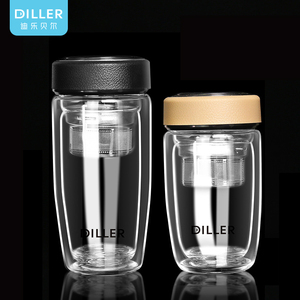 Wholesale Custom High Borosilicate Glass Bottle <strong>Tea</strong> <strong>Infuser</strong> Travel <strong>Mug</strong> with <strong>Infuser</strong> and Lid - Product Image 1
