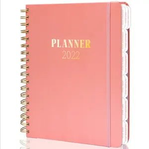 Tersedia sampul keras terikat merah muda jurnal kustom b5 a5 notebook 2023 2024 2023 dengan tali elastis