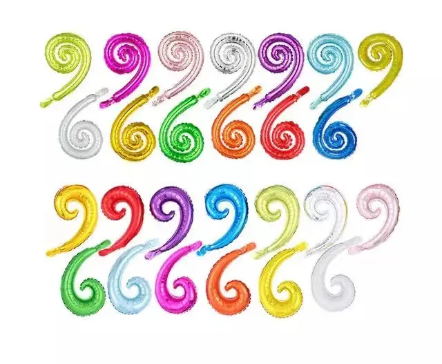 Yeni varış Spiral _ sucul bitkiler _ dalgalı folyo balon, Wedding_birthday_party dekor _ özel etkinlikler için çok renkler