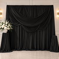 Rideaux de fond de scène en tissu de soie laiteuse pour mariage, événements et décoration de scène - Vente en gros